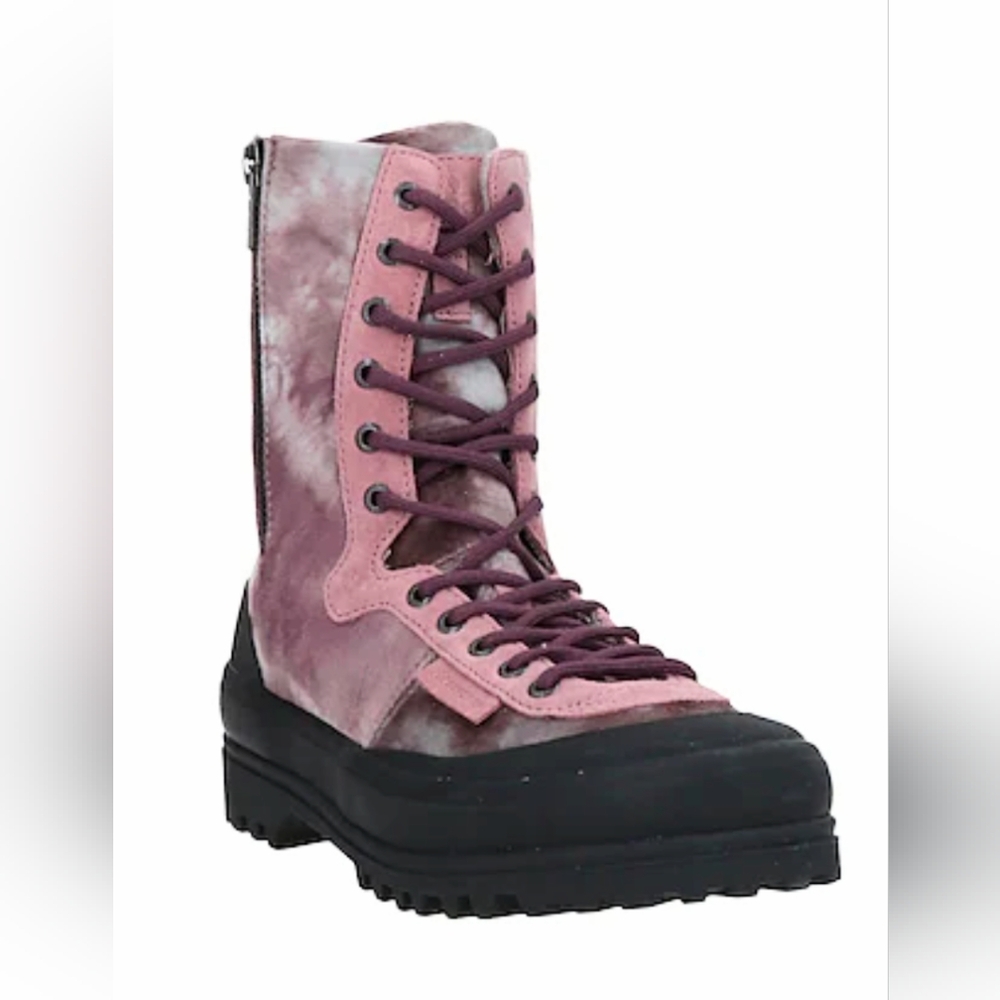 NWOT Pink Velvet Boots